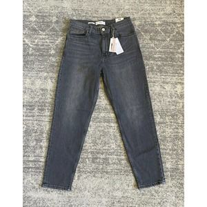 MNG Denim Womens US Size 10 Jeans Black Mom Comfort Ankle High Waist NWT P2